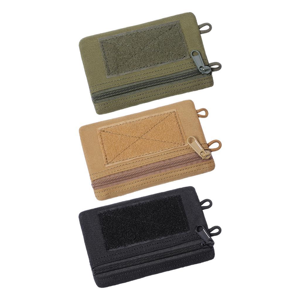 Outdoor Molle Pouch Wallet Waterproof Portable Travel Zipper Waist Bag Black
