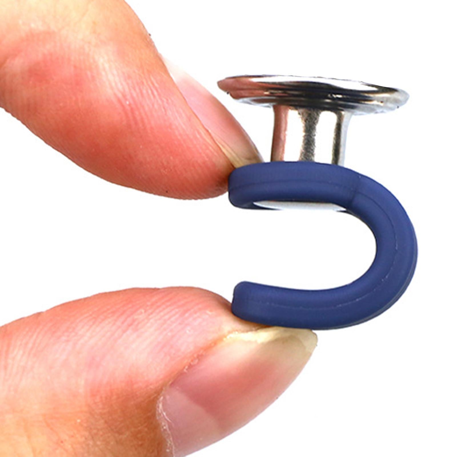5 Pieces Detachable Buckles Adjustable Nail-free Buttons Silver Color Glaze