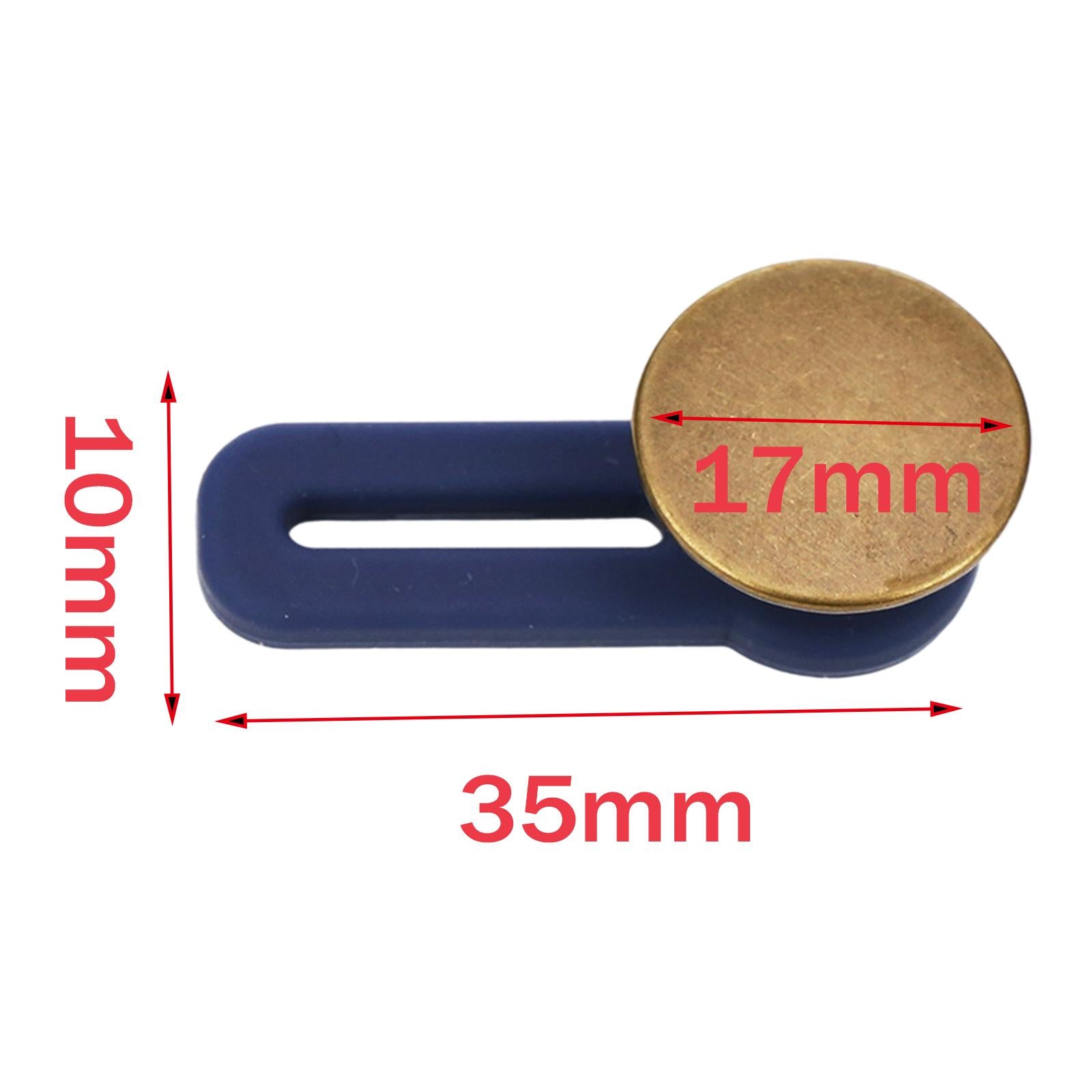 5 Pieces Detachable Buckles Adjustable Nail-free Buttons Copper Glaze