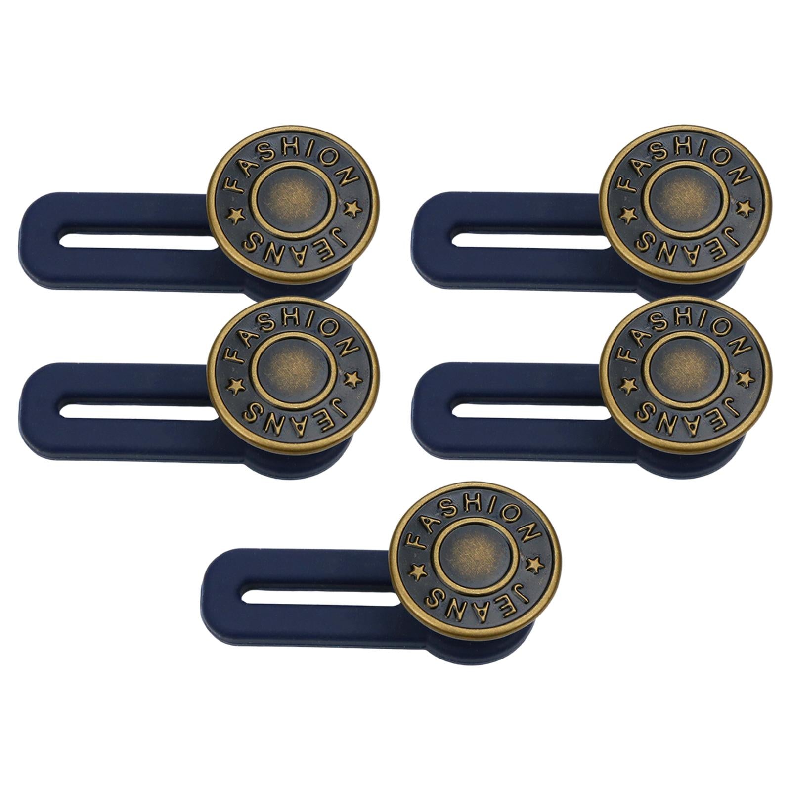 5 Pieces Detachable Buckles Adjustable Nail-free Buttons Copper Letters
