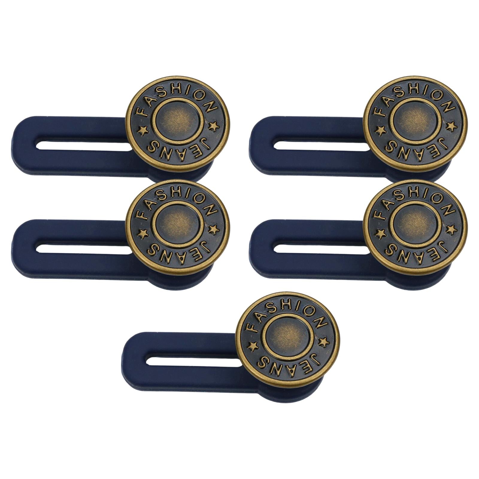 5 Pieces Detachable Buckles Adjustable Nail-free Buttons Copper Letters