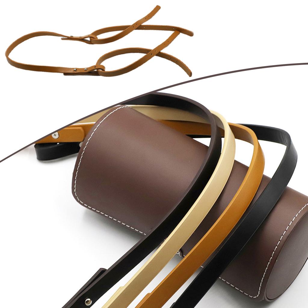 Leather Strap Handle Shoulder Bag Belt For Handmade Weave Handbag Bucket Bag Khaki