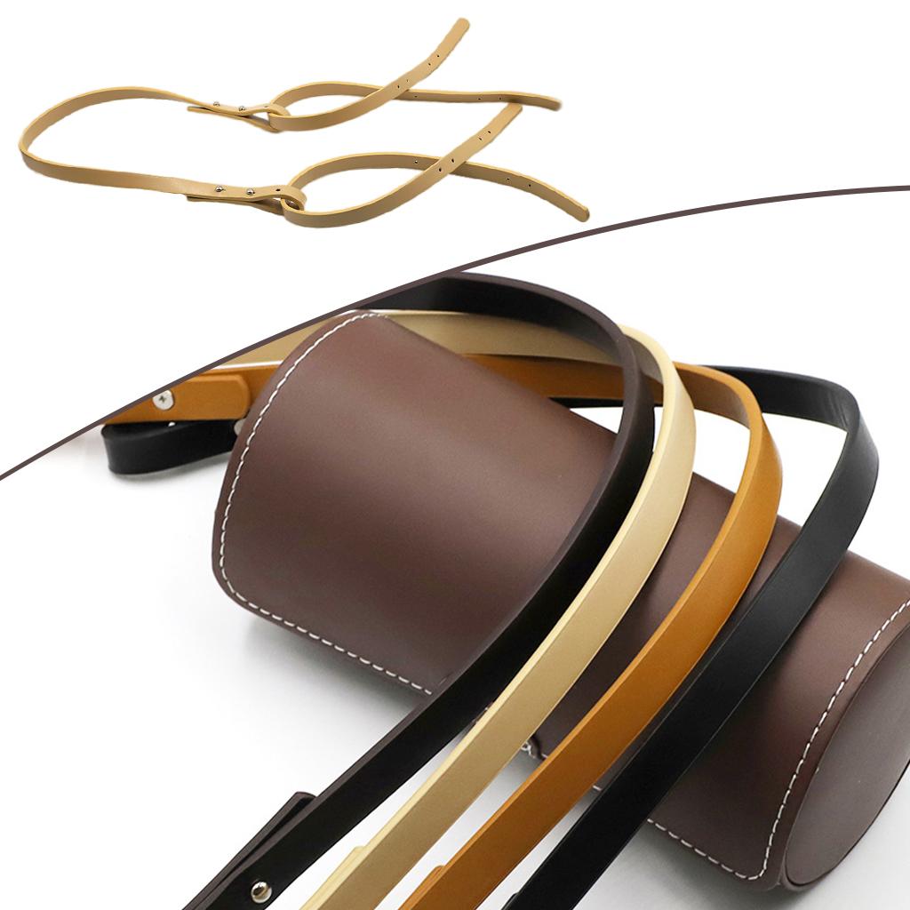 Leather Strap Handle Shoulder Bag Belt For Handmade Weave Handbag Bucket Bag Beige