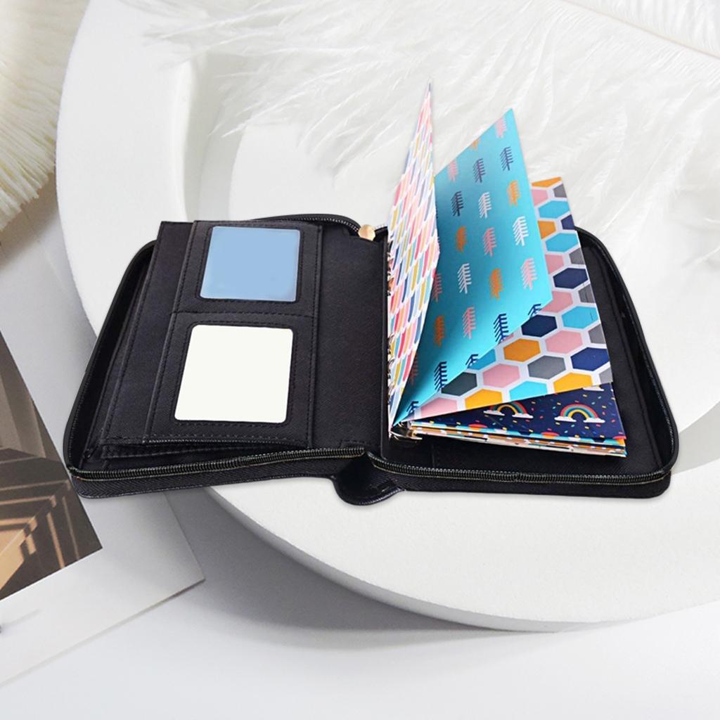 Budget Envelope Wallet System with 12 Budget Envelopes Budget Planner Black