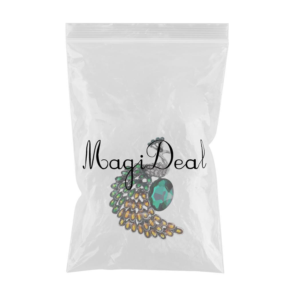Crystal Peacock Brooch Pins For Women Animal Broches Jewelry Clothes Fashion