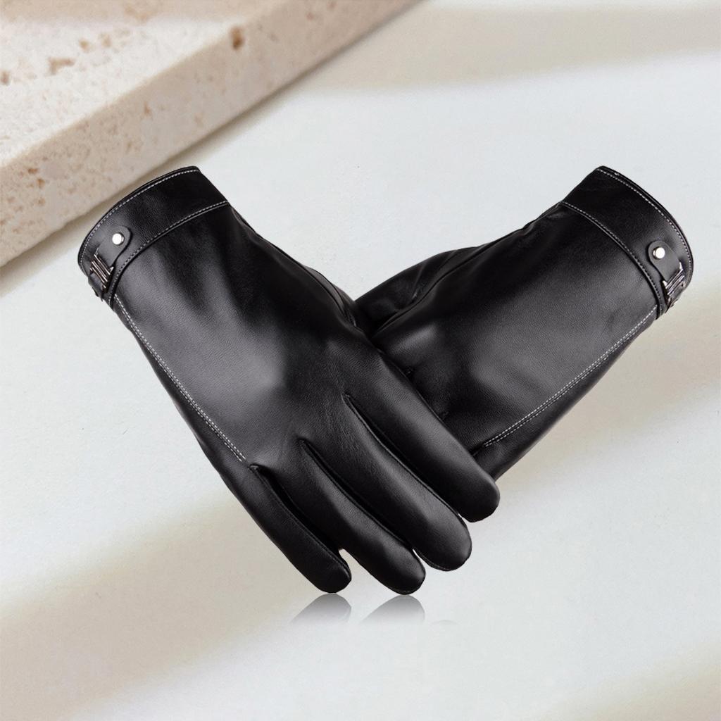 Windproof Waterproof Winter Driving Gloves Touch Screen Gloves for Men Black
