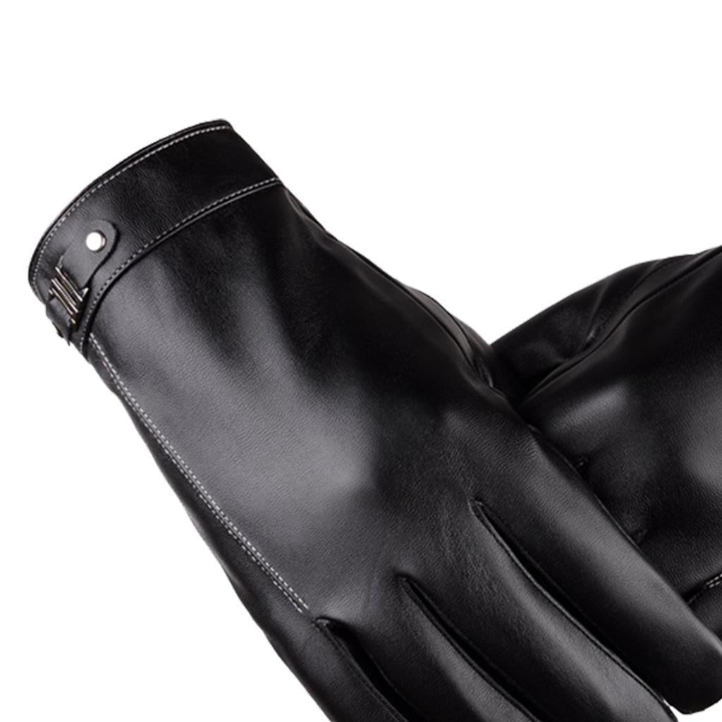 Windproof Waterproof Winter Driving Gloves Touch Screen Gloves for Men Black