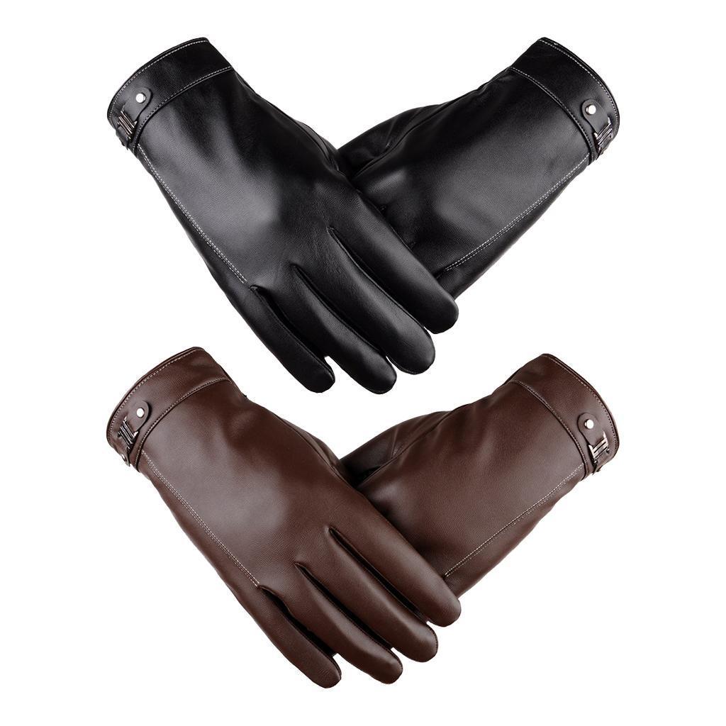 Windproof Waterproof Winter Driving Gloves Touch Screen Gloves for Men Black