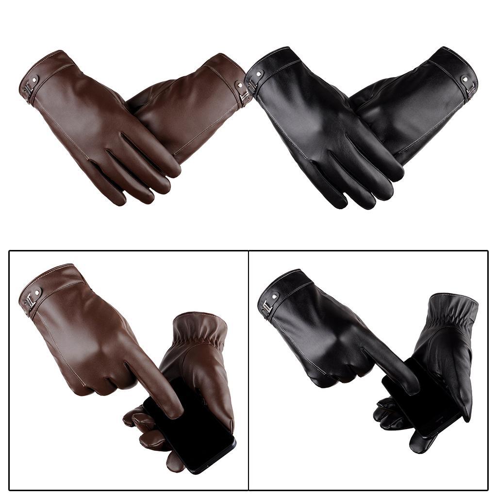 Windproof Waterproof Winter Driving Gloves Touch Screen Gloves for Men Black