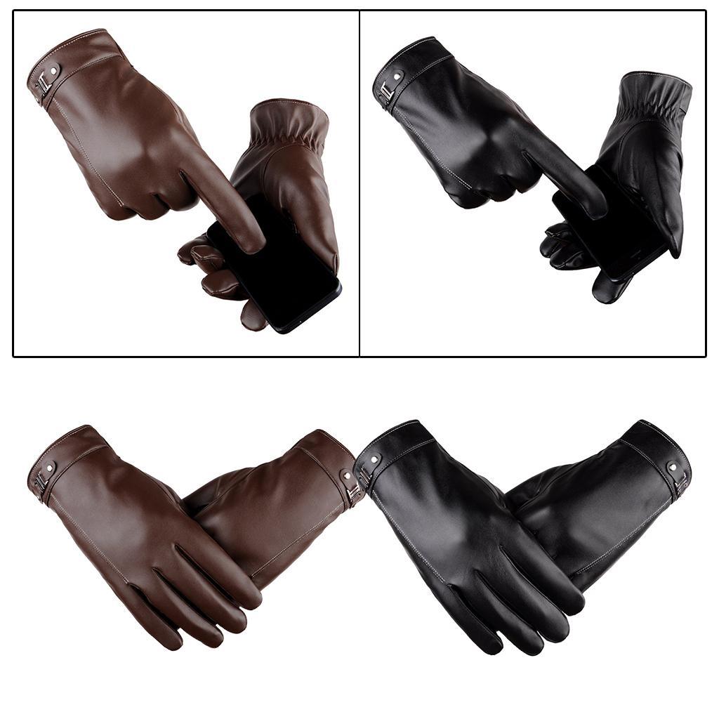 Windproof Waterproof Winter Driving Gloves Touch Screen Gloves for Men Black