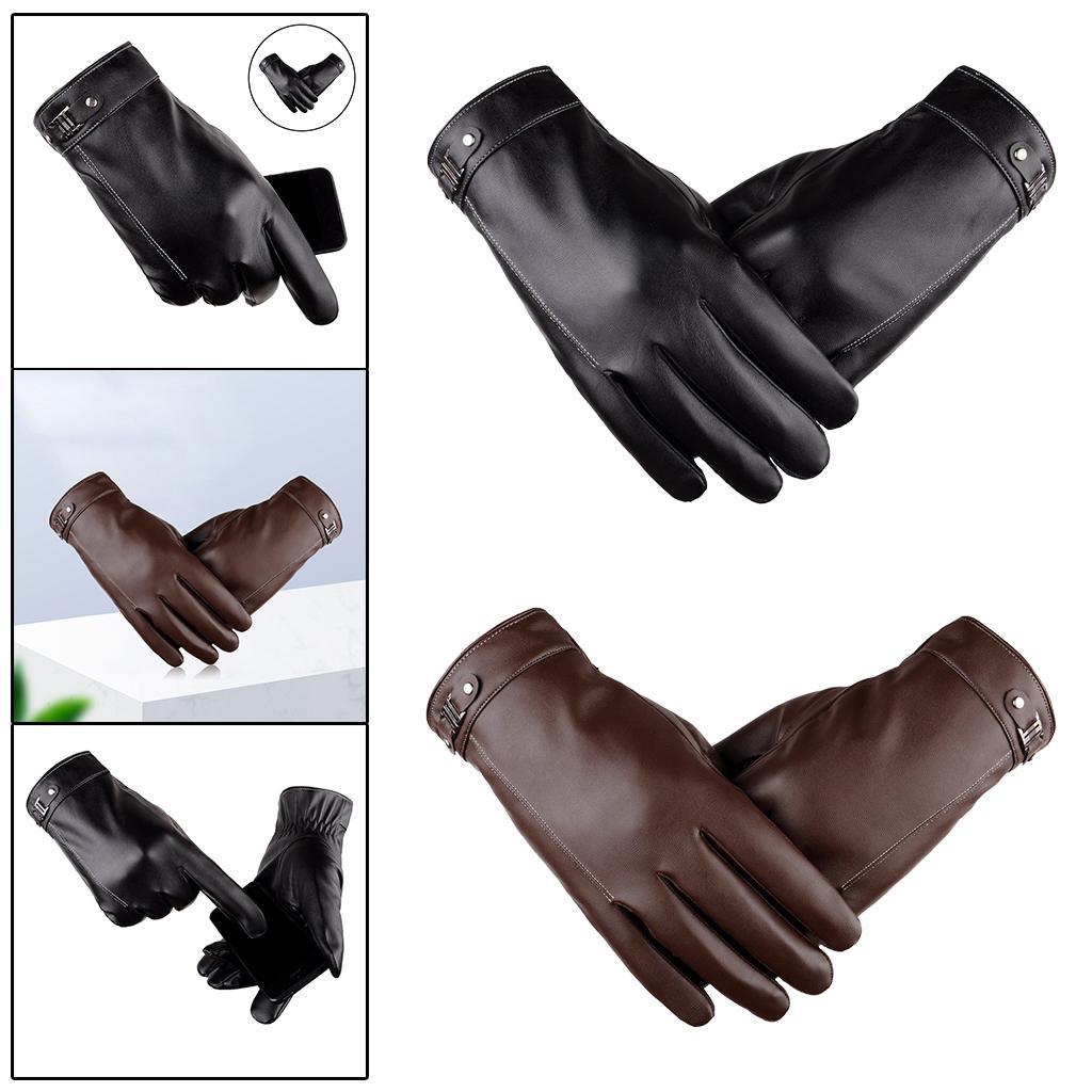 Windproof Waterproof Winter Driving Gloves Touch Screen Gloves for Men Black