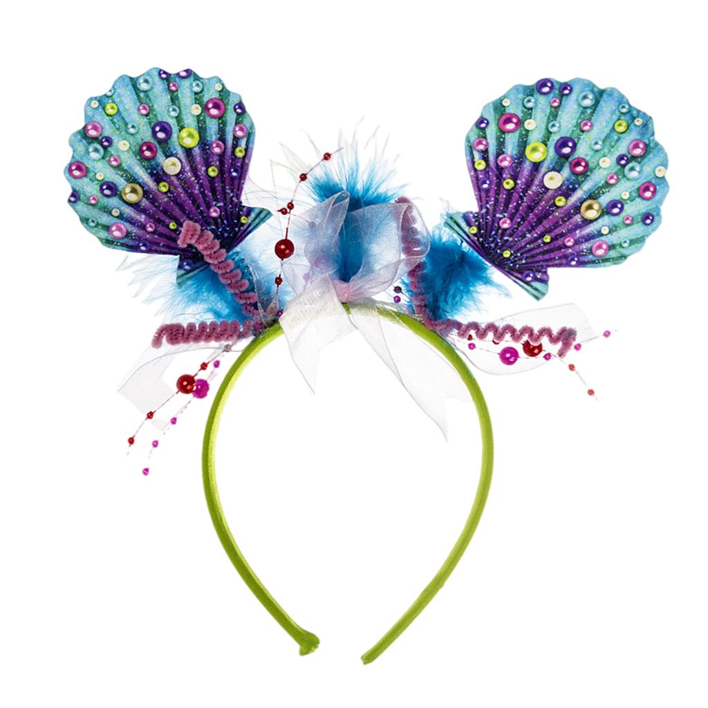 Hairband Hair Grips Seashell Halloween for Women Costume Party Accessory
