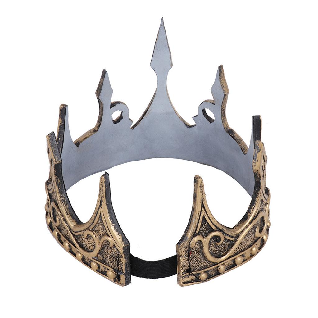 King Crown for Men Birthday for Men Medieval for Prom Party Ancient gold