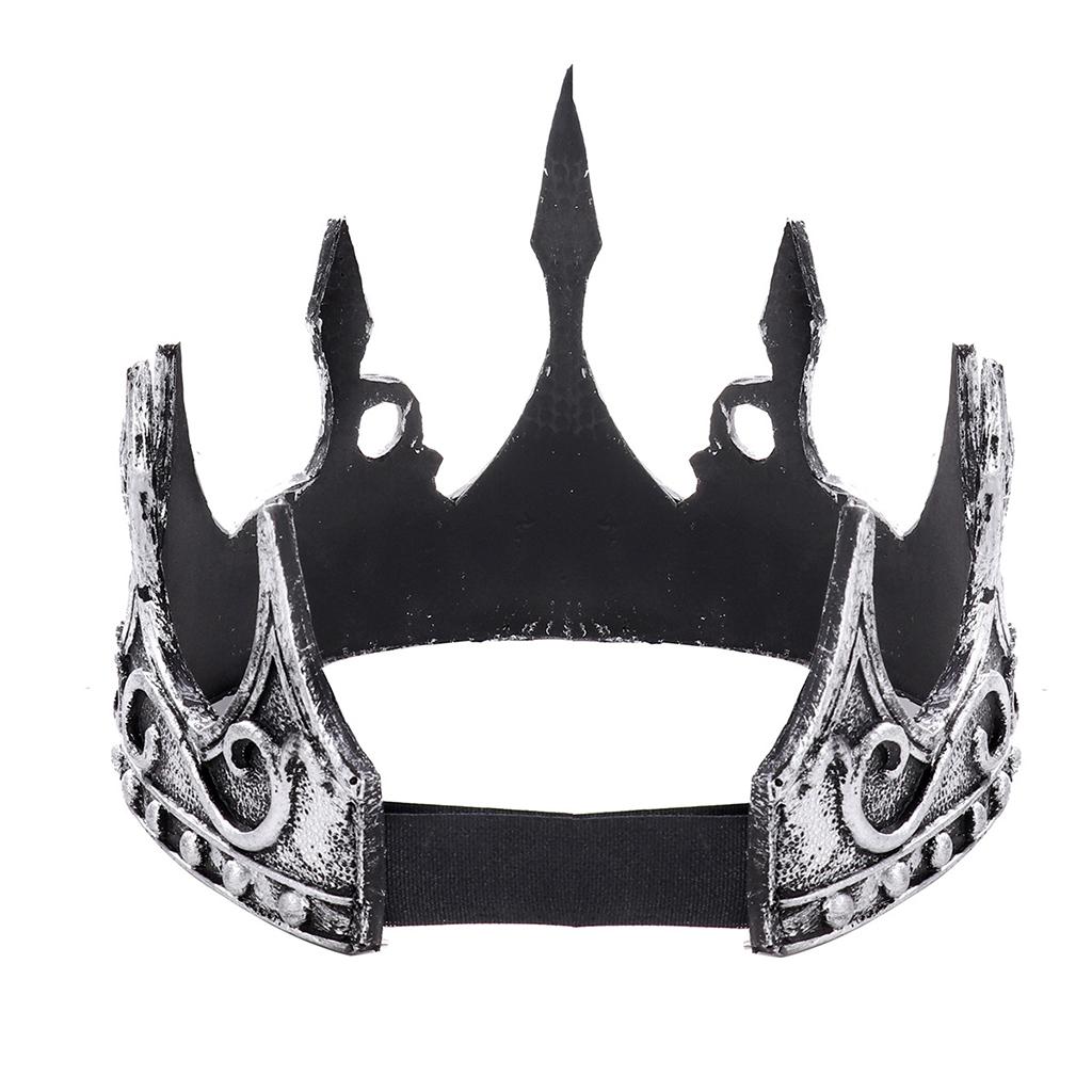 King Crown for Men Birthday for Men Medieval for Prom Party Ancient silver