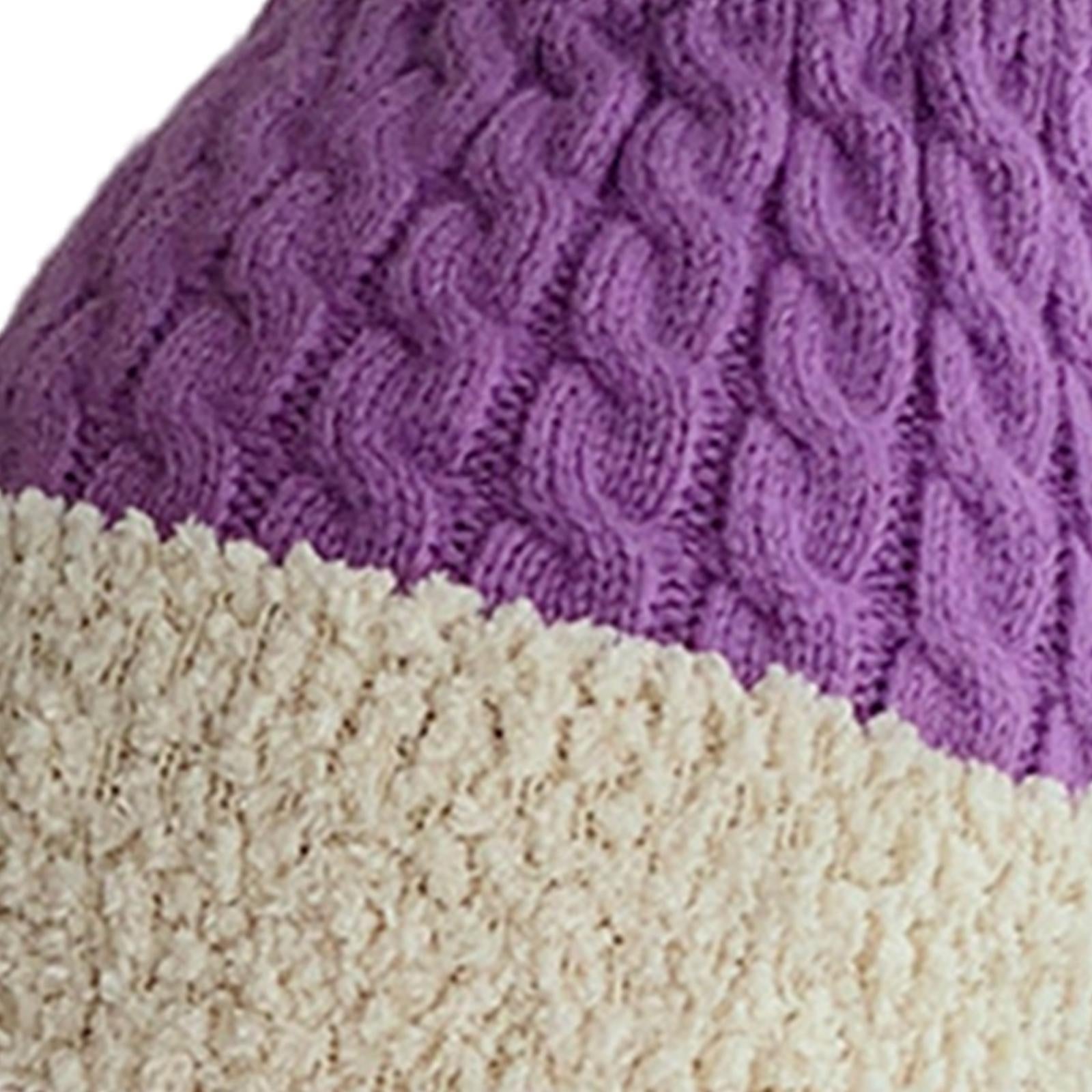Women Knitted Beanie Winter Fashion Thermal Hats Outdoor Gadget Purple