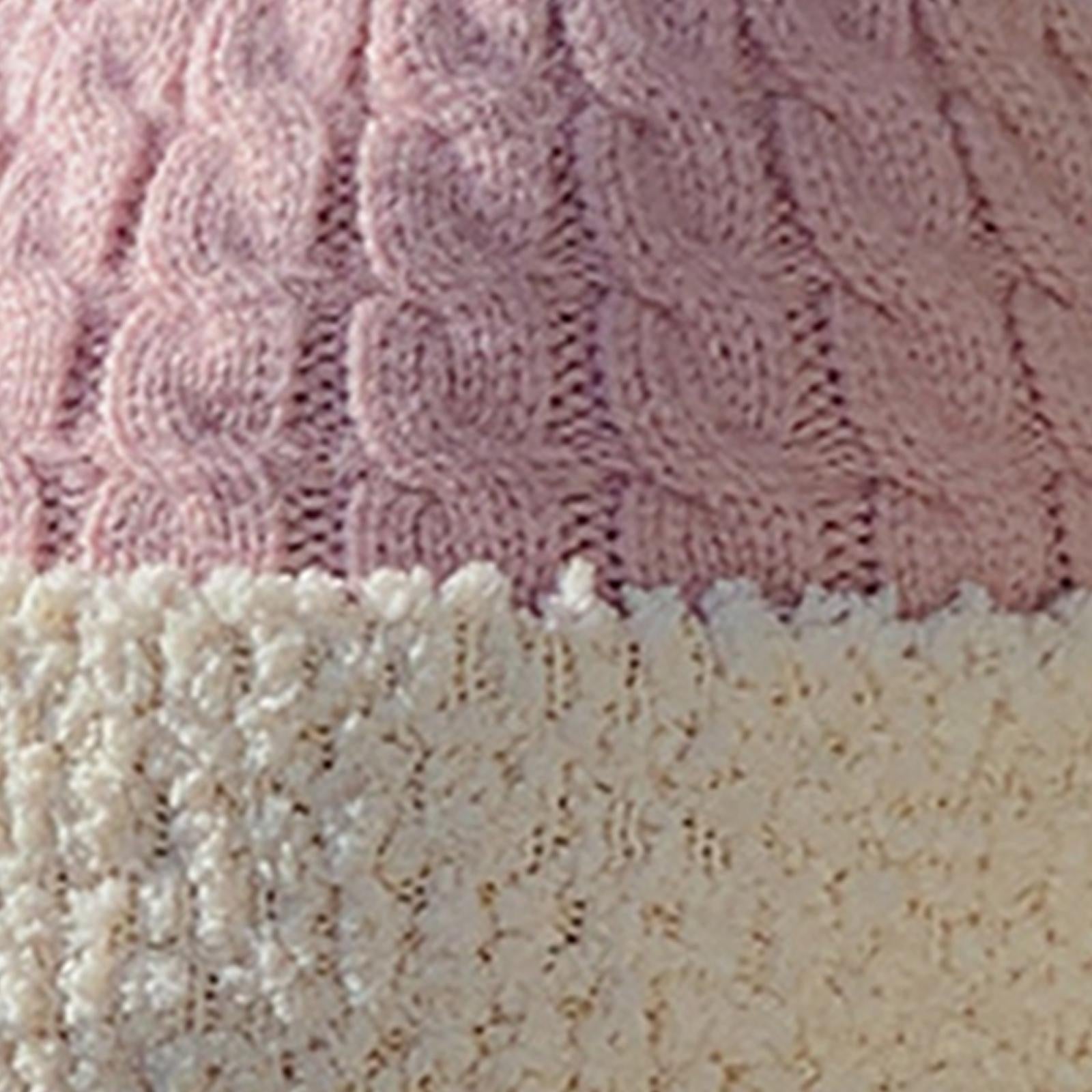 Women Knitted Beanie Winter Fashion Thermal Hats Outdoor Gadget Pink