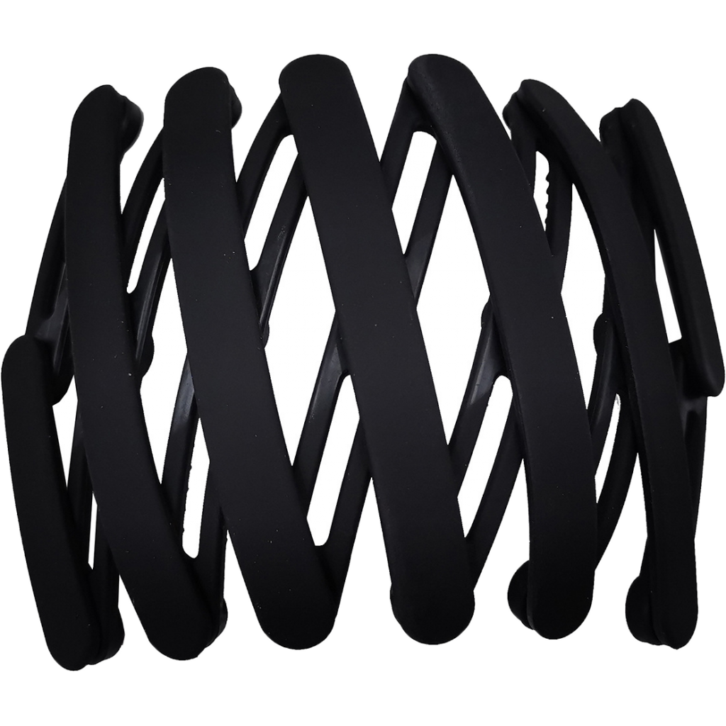Retractable Hair Band Fashion Folding No Slip Headband for Men Women Black