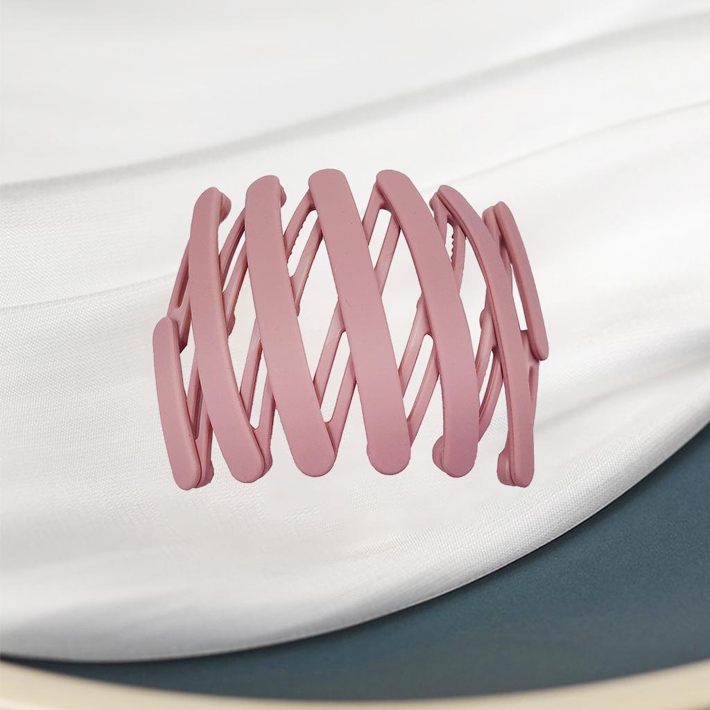 Retractable Hair Band Fashion Folding No Slip Headband for Men Women Pink