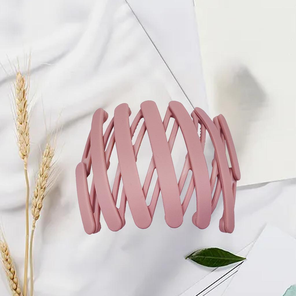 Retractable Hair Band Fashion Folding No Slip Headband for Men Women Pink