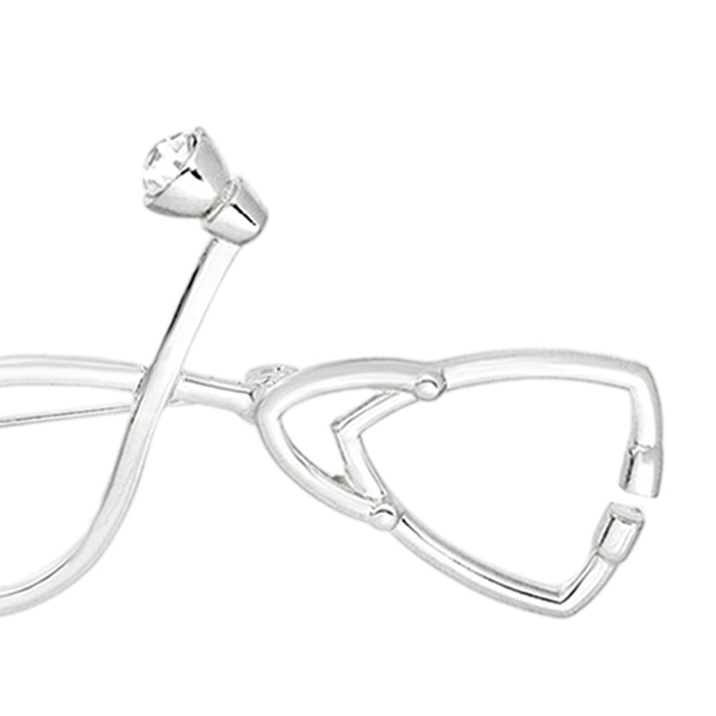 Stethoscopes Brooches Women Men Students Jewelry Brooch Pin Gift Silver