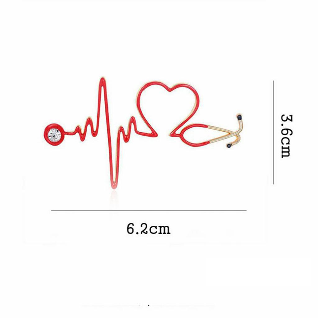 Brooch Pin Heart Sahped Medicine Jewellery Nursing Pins for Lapel Women Style 2