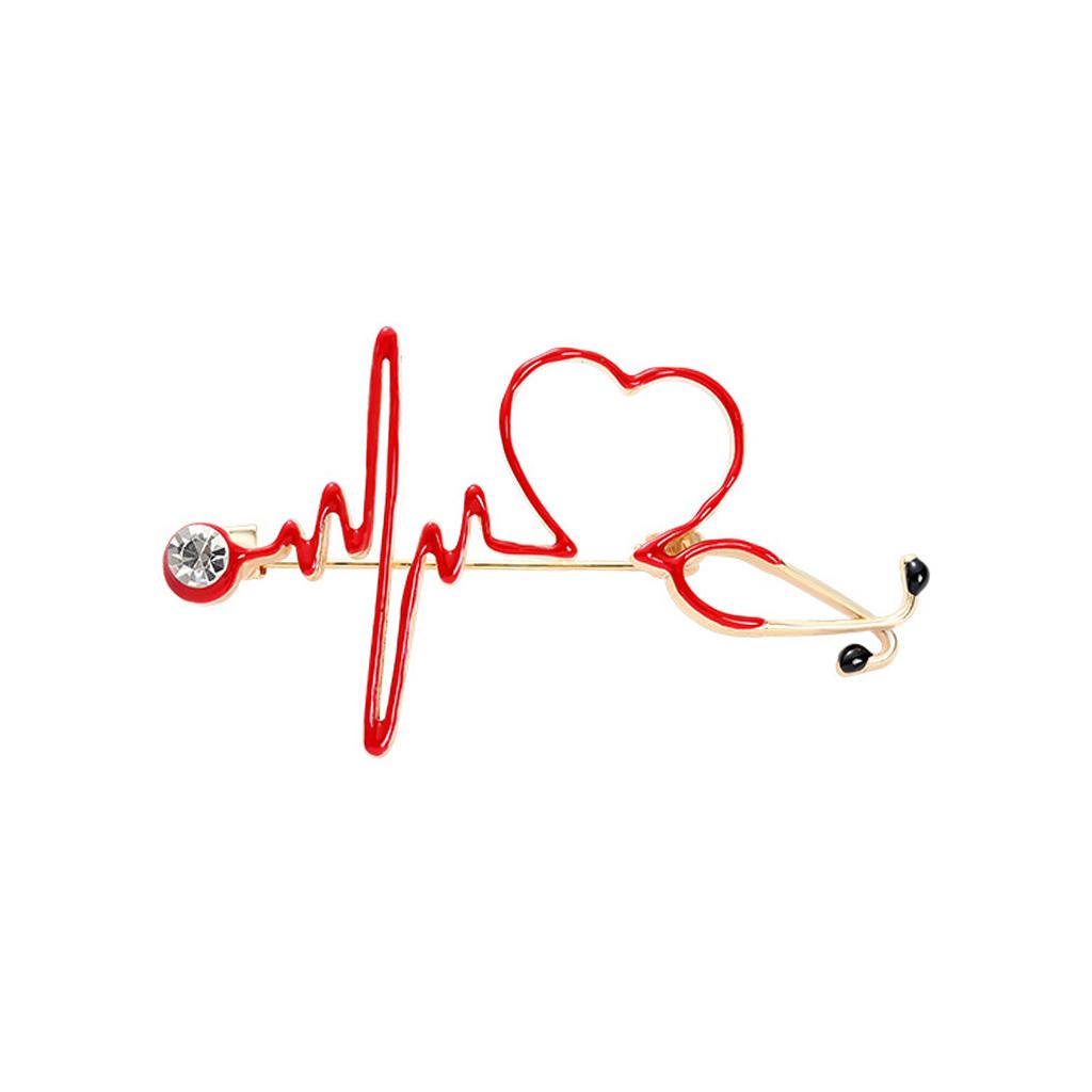 Brooch Pin Heart Sahped Medicine Jewellery Nursing Pins for Lapel Women Style 2
