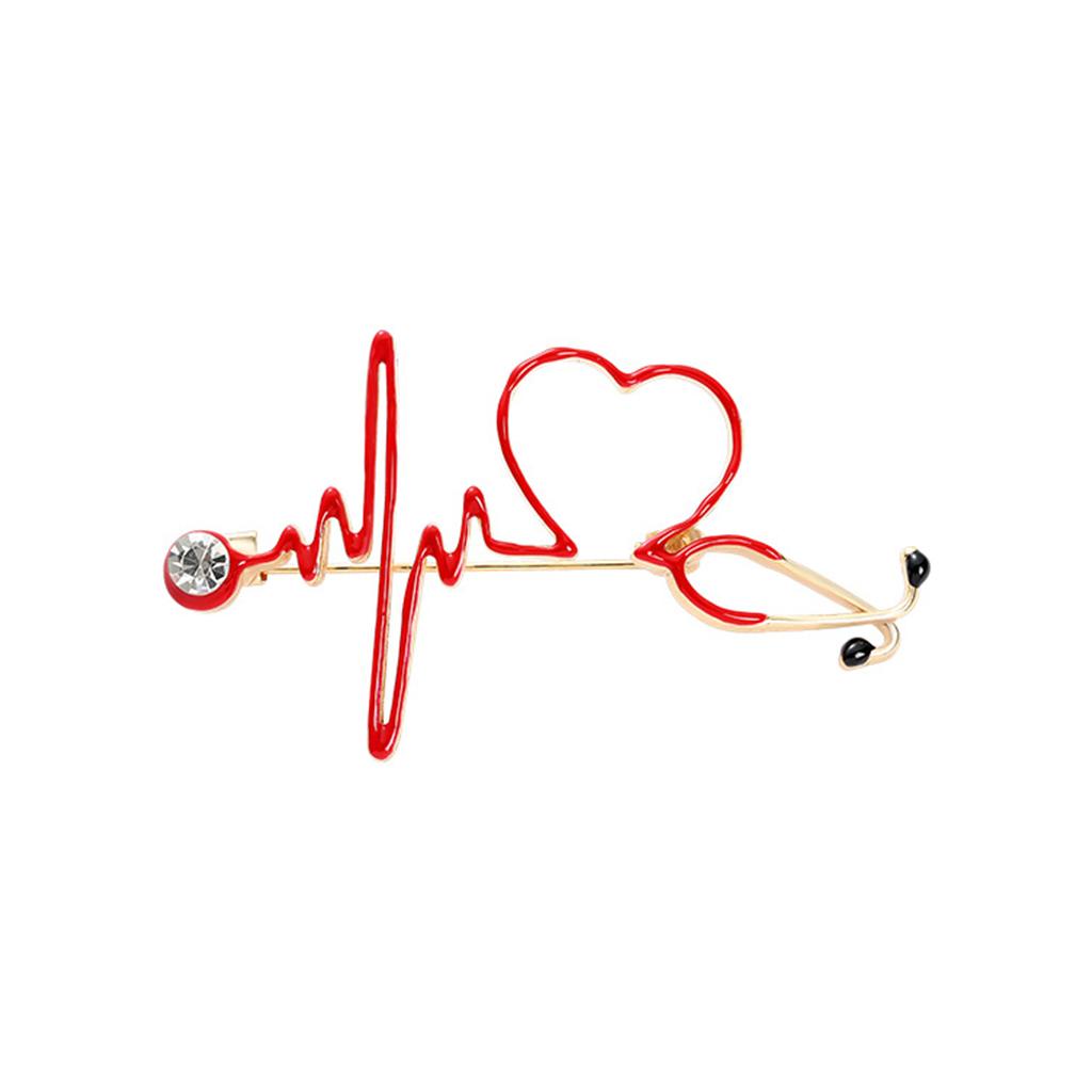 Brooch Pin Heart Sahped Medicine Jewellery Nursing Pins for Lapel Women Style 2