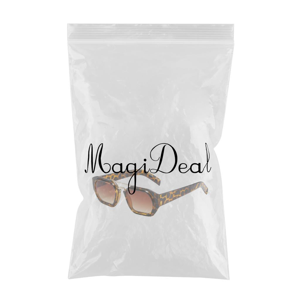 Trendy Retro Style Square Sun Glasses Party Props UV400 Glasses Leopard