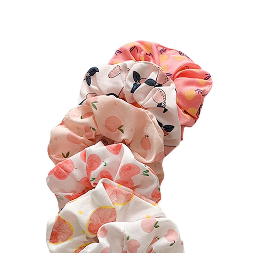 Hair Scrunchie Elastic Ponytail Ties Fashion Pony Tail Holder Band Bobbles 6PCS Pink