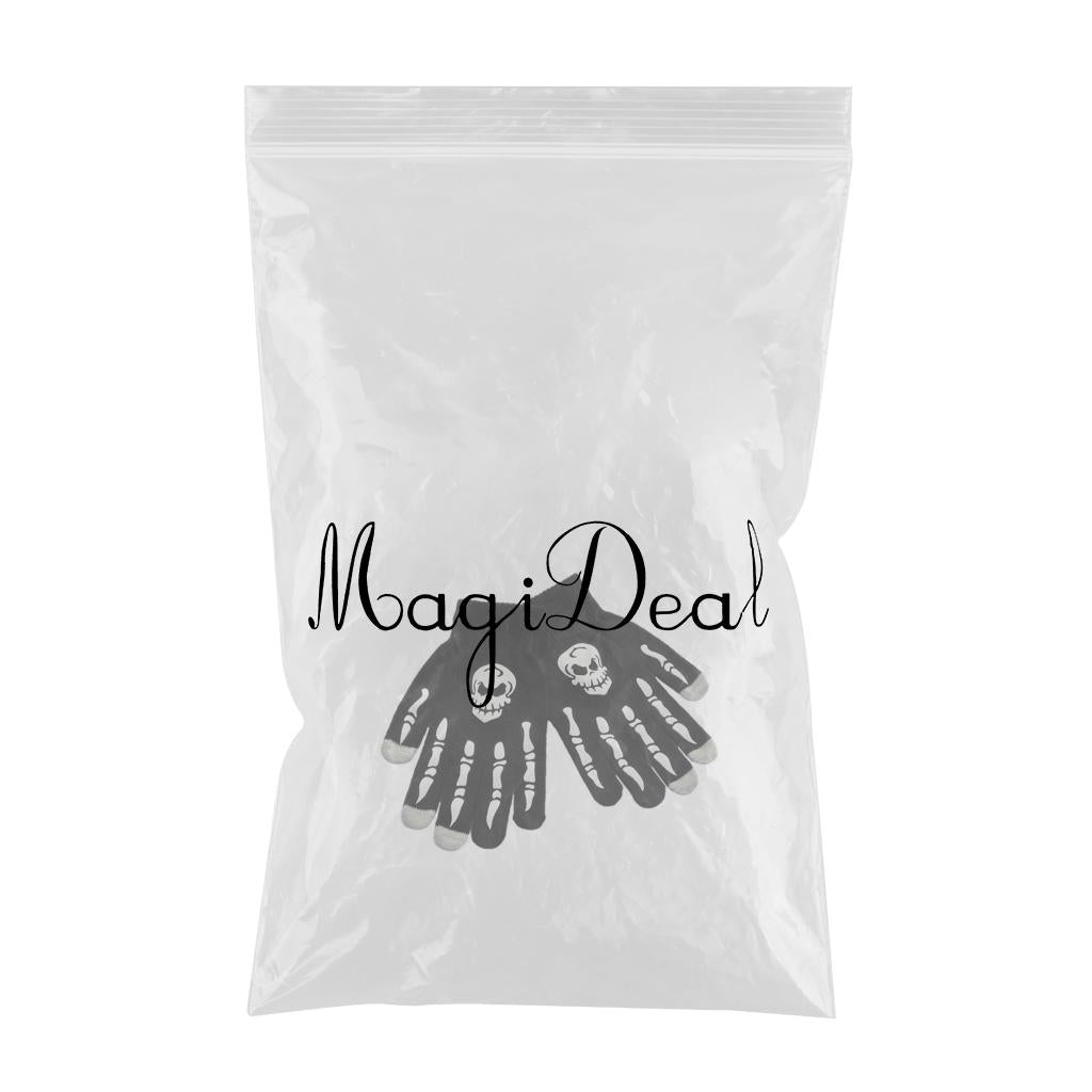 Halloween Skeleton Gloves Glow in The Dark Skull for Cosplay Skull