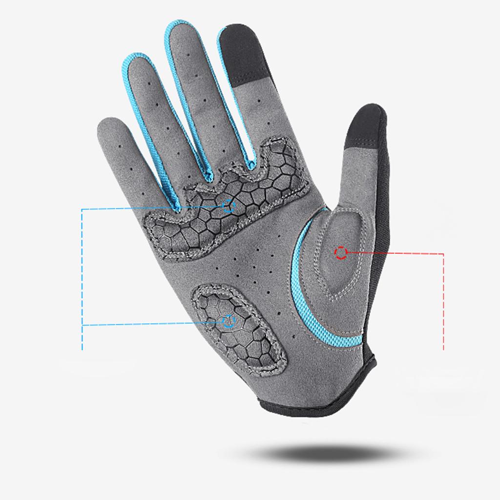 Bicycle Gloves Non Slip Breathable Lightweight for Driving Cycling M Blue