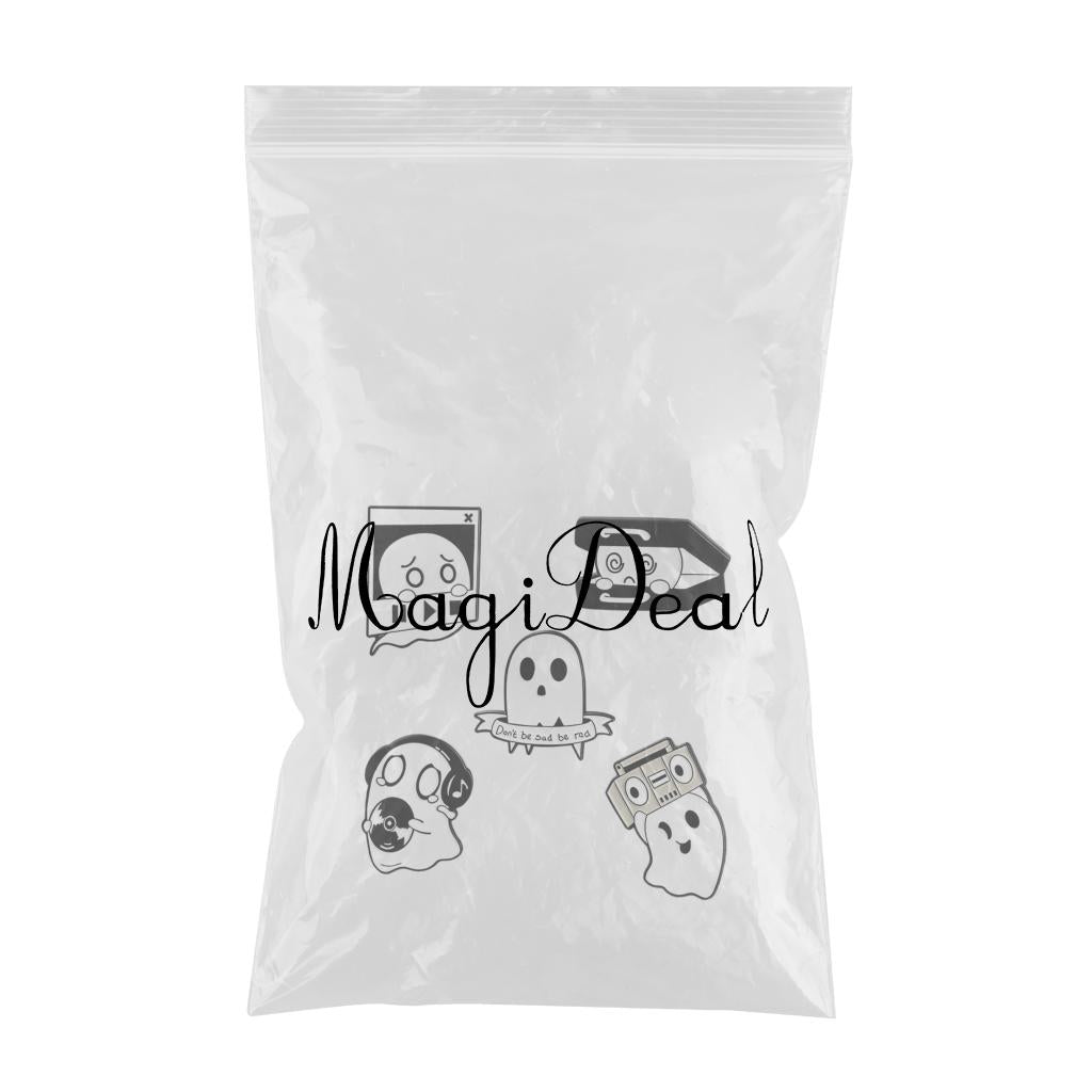 5x Halloween Ghost Brooch Pins Set for Purses Scarfs Prom Decorative Crafts
