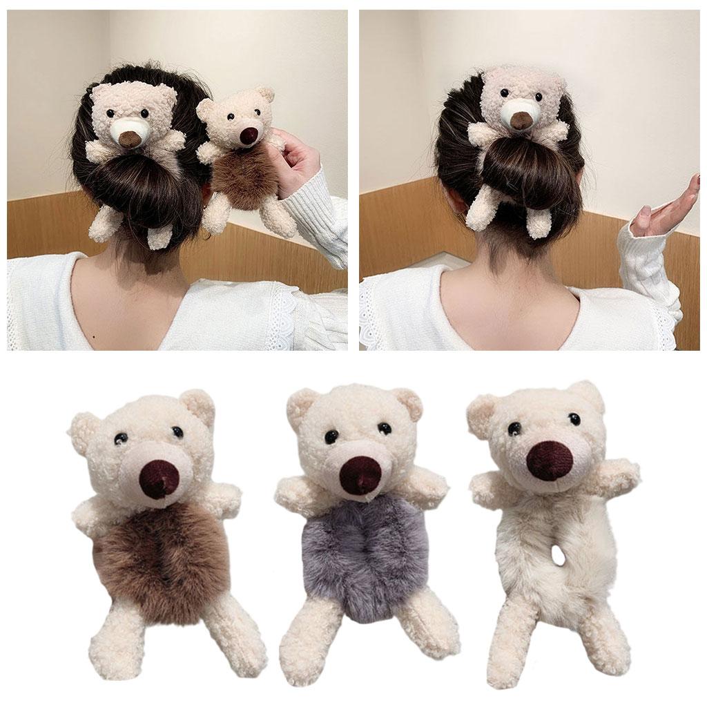 Elastic Hair Ties Hair Bands Ponytail Holder Ring Hair Styling Jewelry Bronw