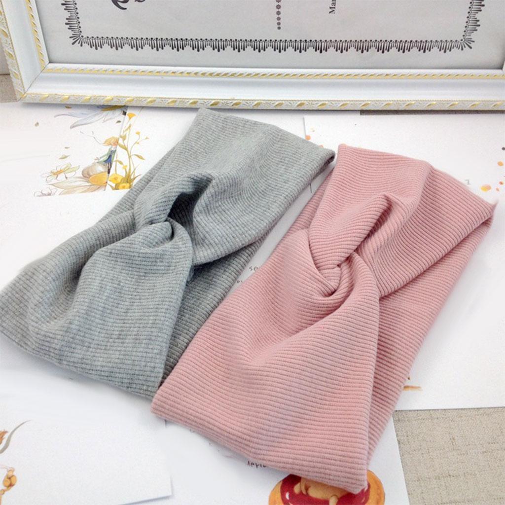 Women's Stretchy Hair Bands Girls Headwrap Bandage for Yoga Hair Accessories Gray