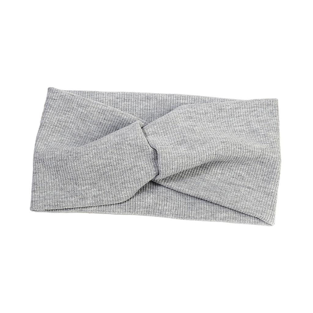 Women's Stretchy Hair Bands Girls Headwrap Bandage for Yoga Hair Accessories Gray