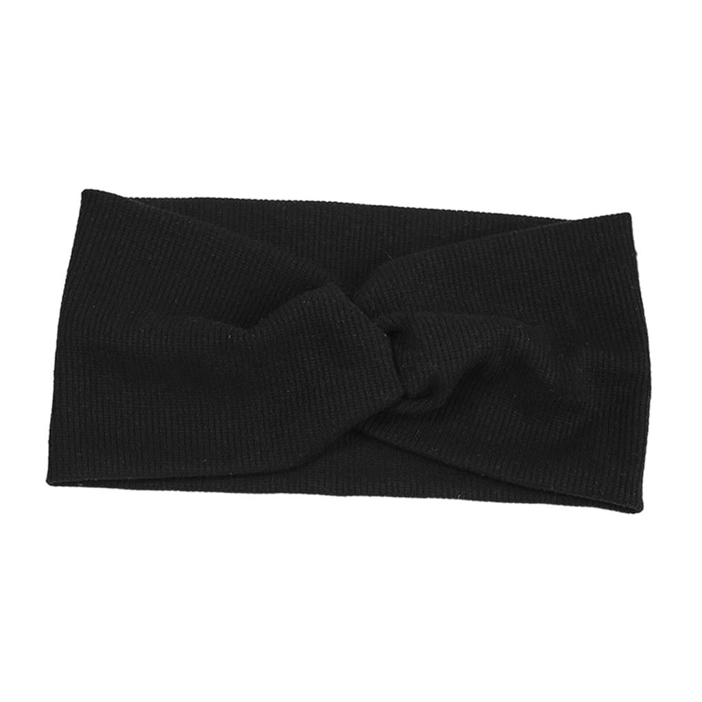 Women's Stretchy Hair Bands Girls Headwrap Bandage for Yoga Hair Accessories Black
