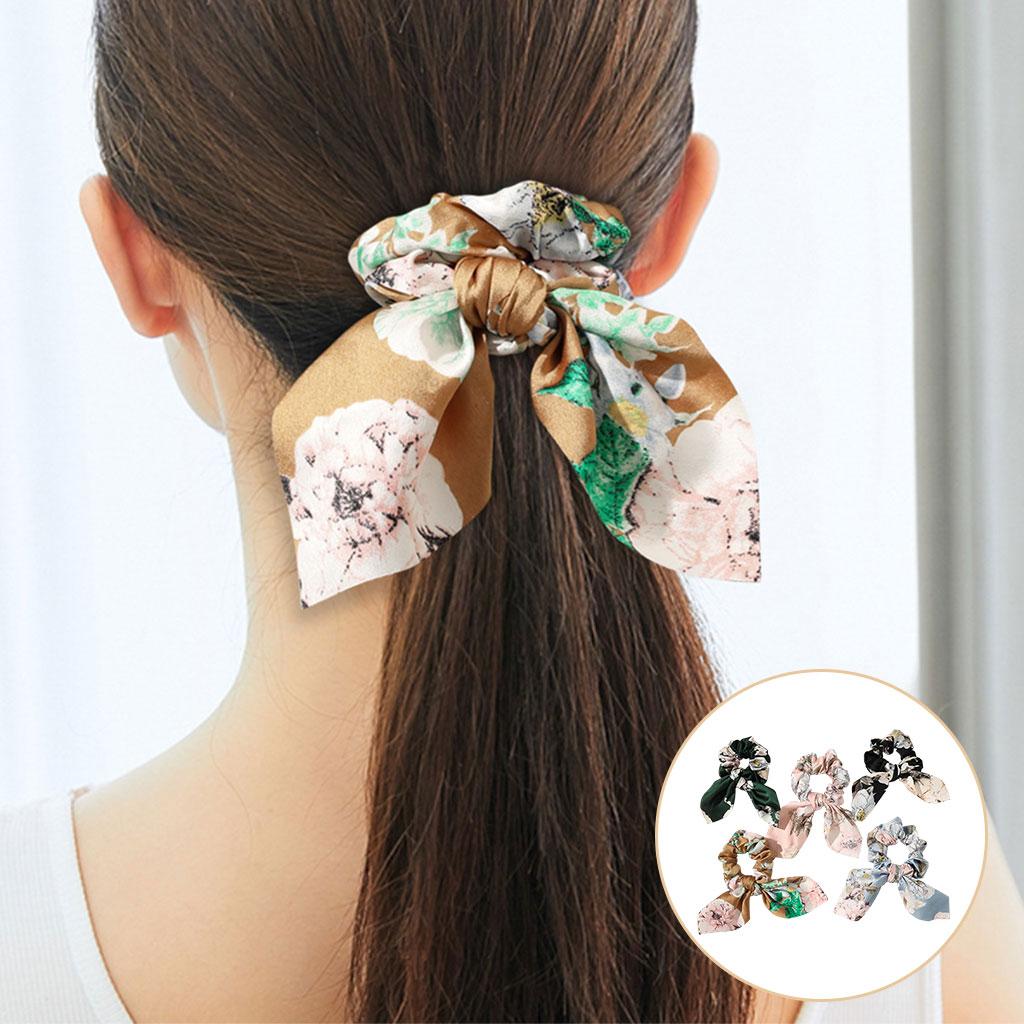Girls Women Elastic Wig Hair Rings Curly Scrunchie Ponytail Holder Ties