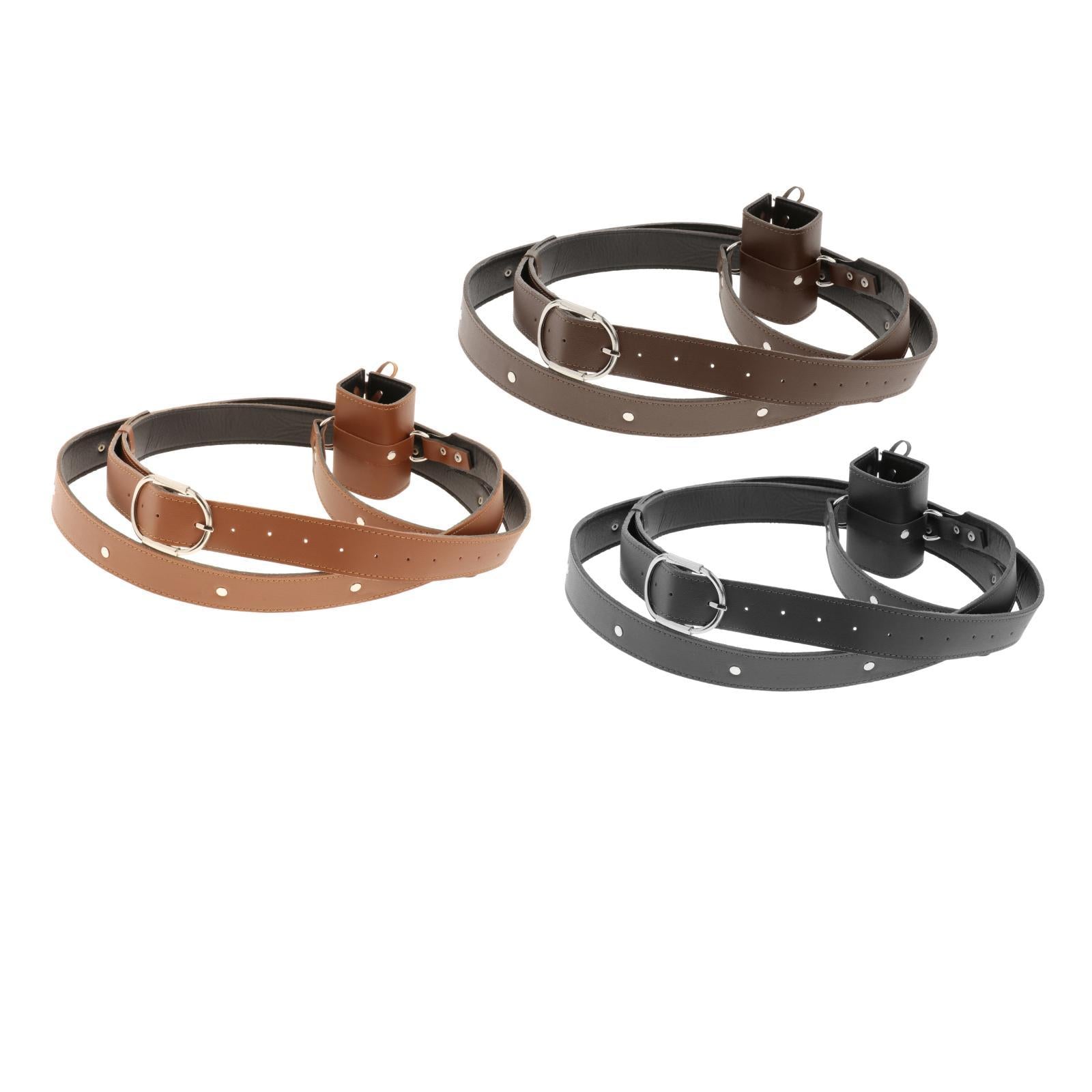 Medieval Costume Lace Up Sword Holster Knight Belt Rapier Scabbard Holder Brown