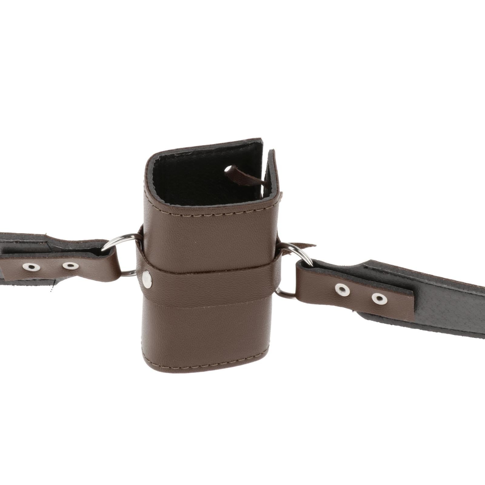 Medieval Costume Lace Up Sword Holster Knight Belt Rapier Scabbard Holder Dark Brown