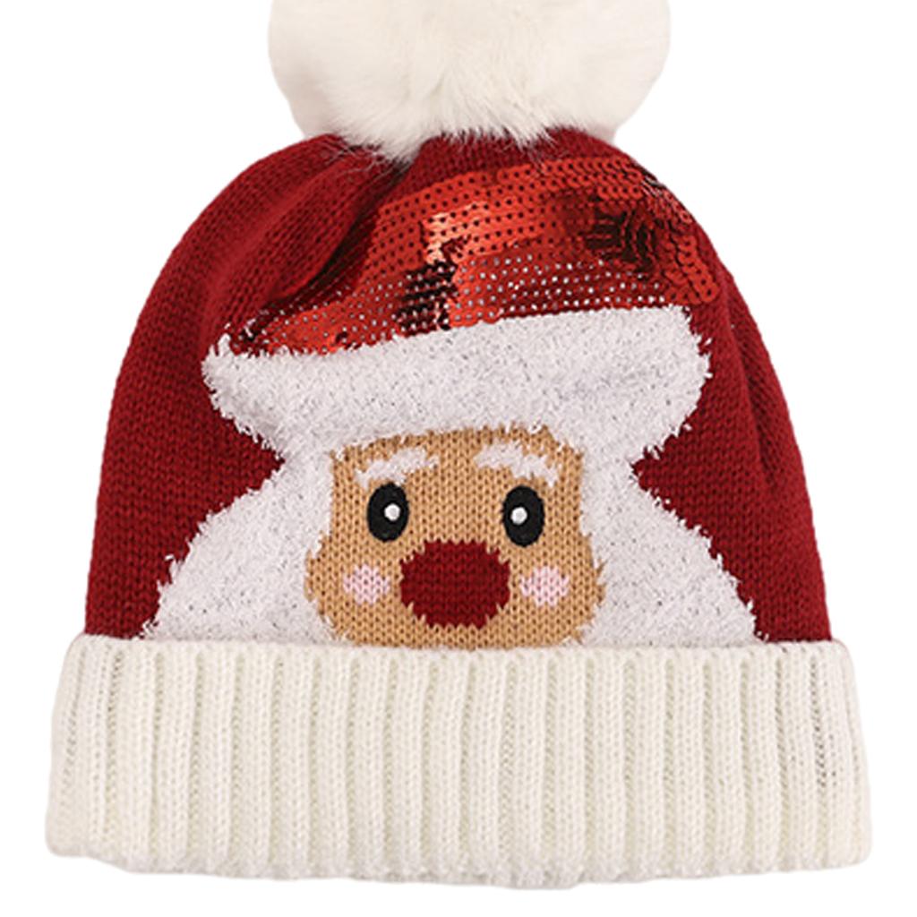 Winter Children Hat with Pom for Boys Girls Santa Single Hat