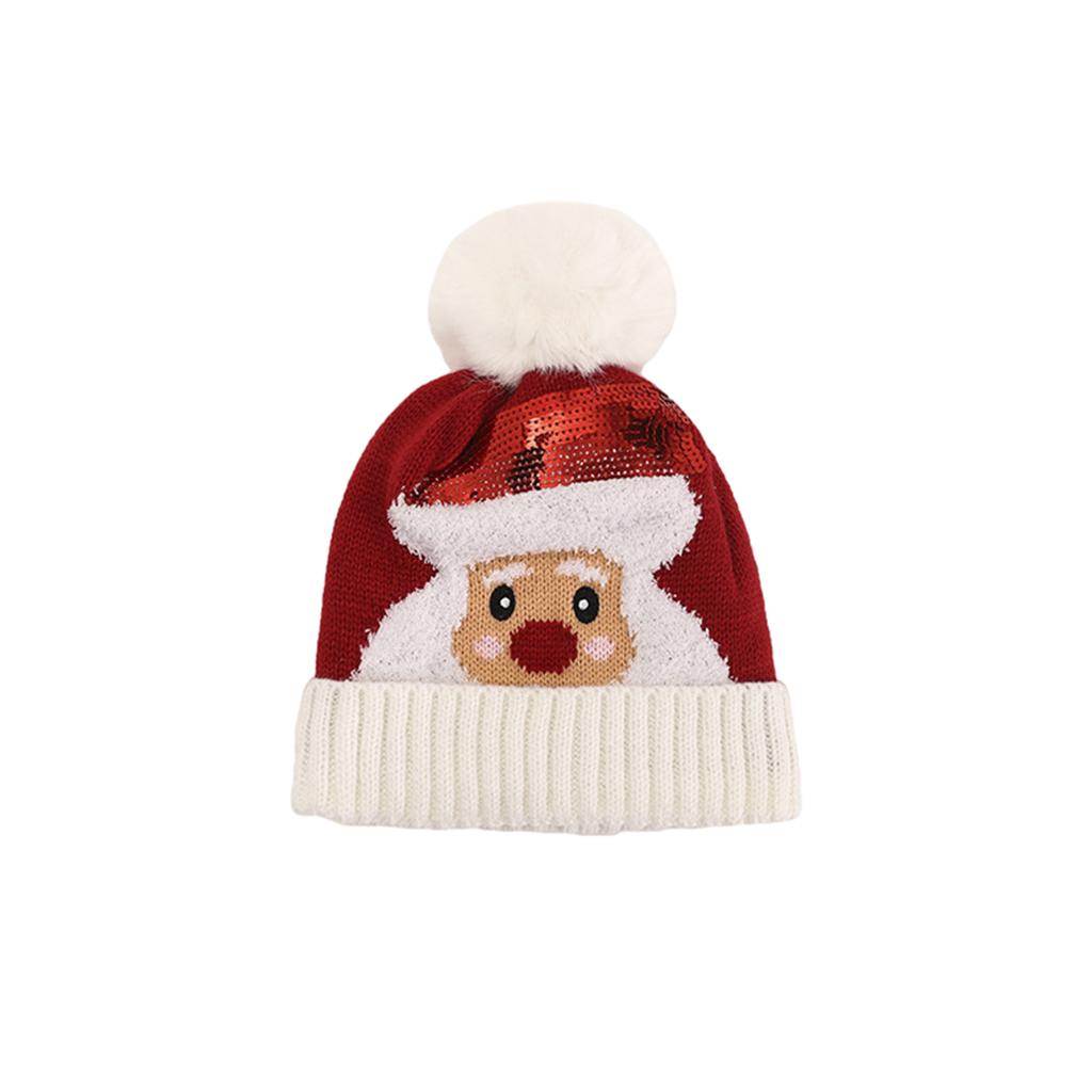 Winter Children Hat with Pom for Boys Girls Santa Single Hat