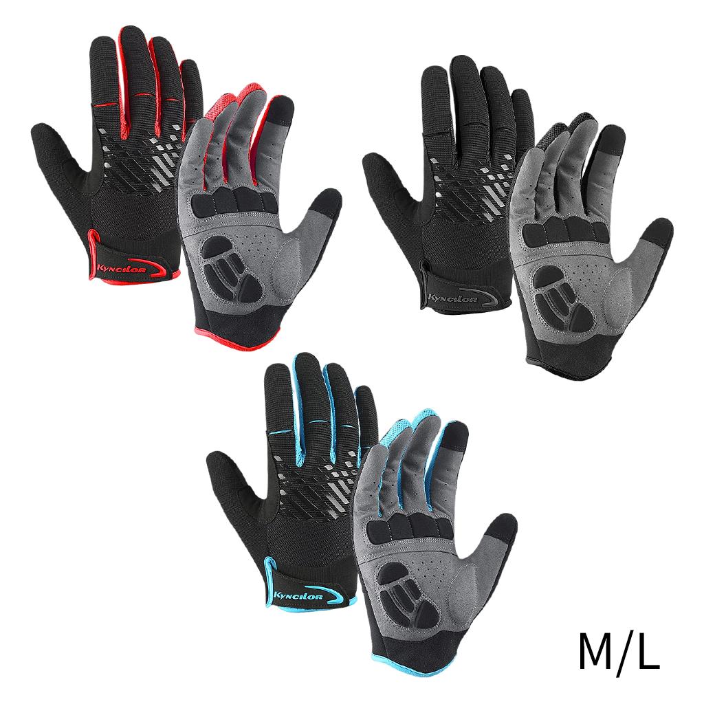 Bicycle Gloves Breathable Bike Sports Riding Equipment Mittens Red M