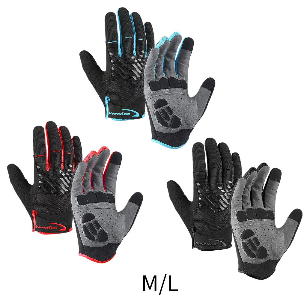 Bicycle Gloves Breathable Bike Sports Riding Equipment Mittens Red M