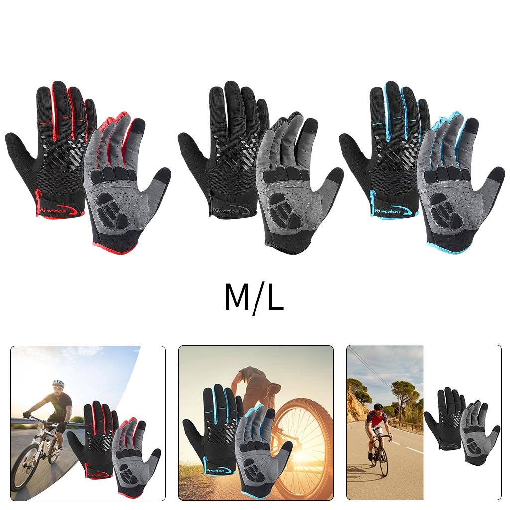 Bicycle Gloves Breathable Bike Sports Riding Equipment Mittens Red M