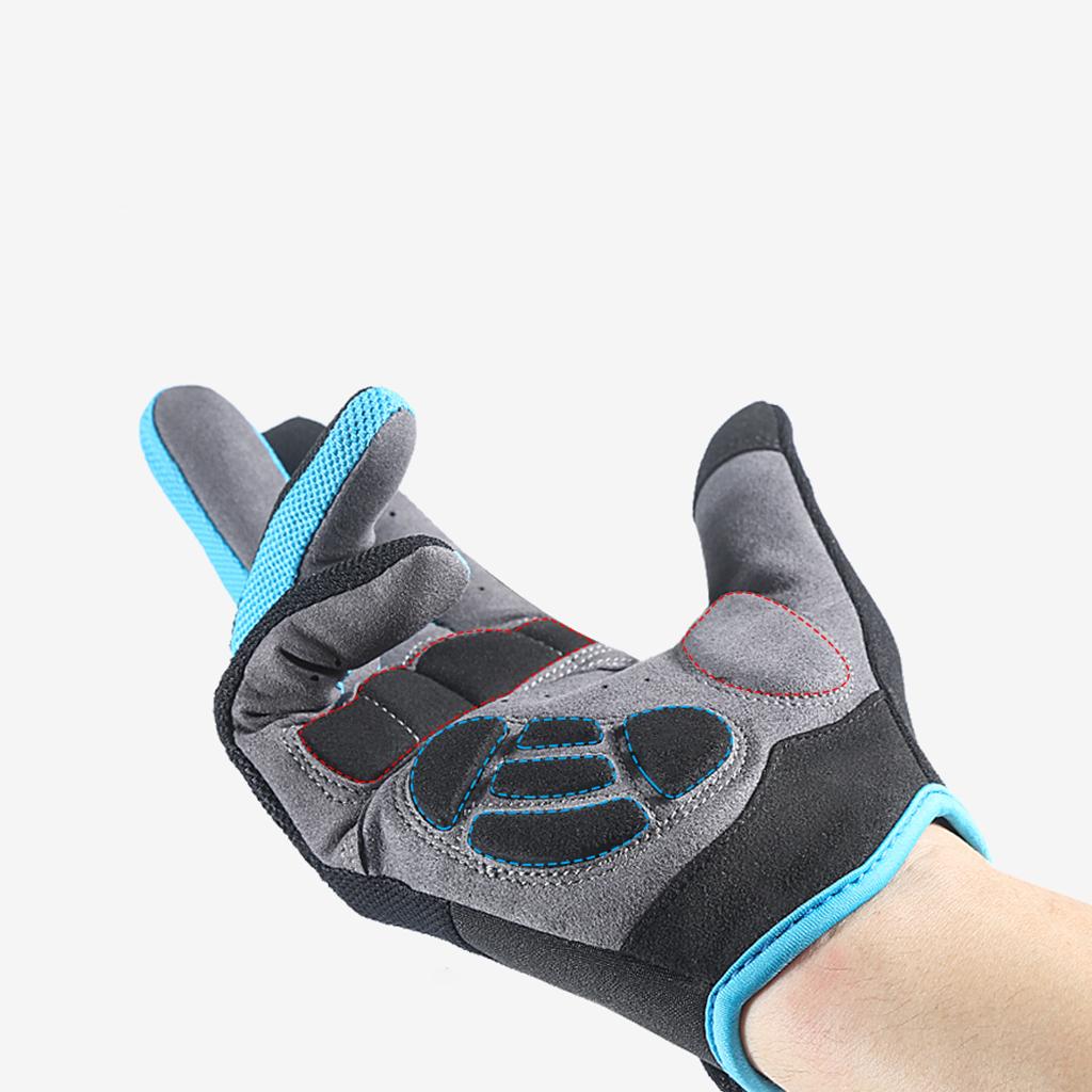 Bicycle Gloves Breathable Bike Sports Riding Equipment Mittens Blue M