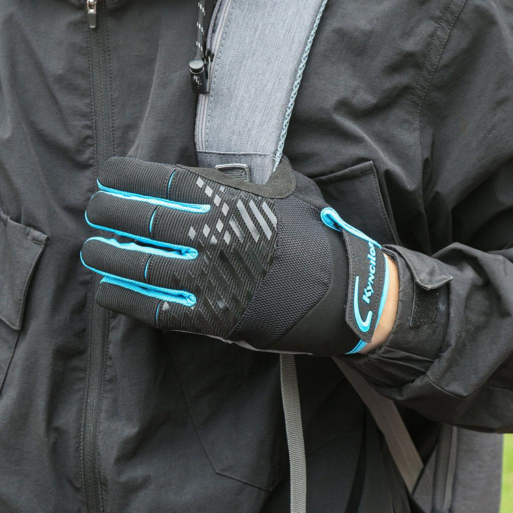 Bicycle Gloves Breathable Bike Sports Riding Equipment Mittens Blue M
