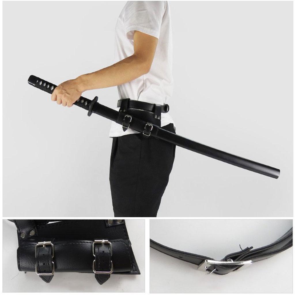 Medieval Sword Holder PU Leather Rapier Belt Waist Sheath Strap One Piece