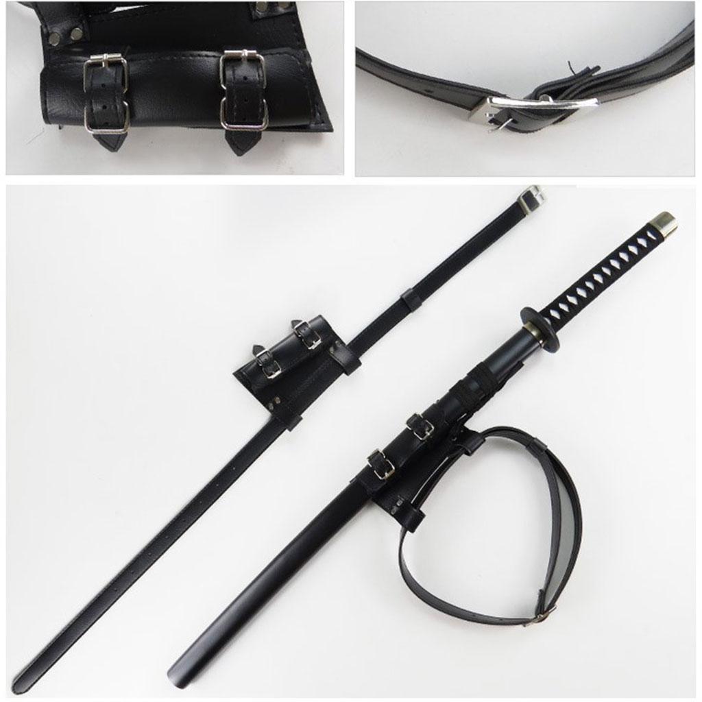 Medieval Sword Holder PU Leather Rapier Belt Waist Sheath Strap One Piece