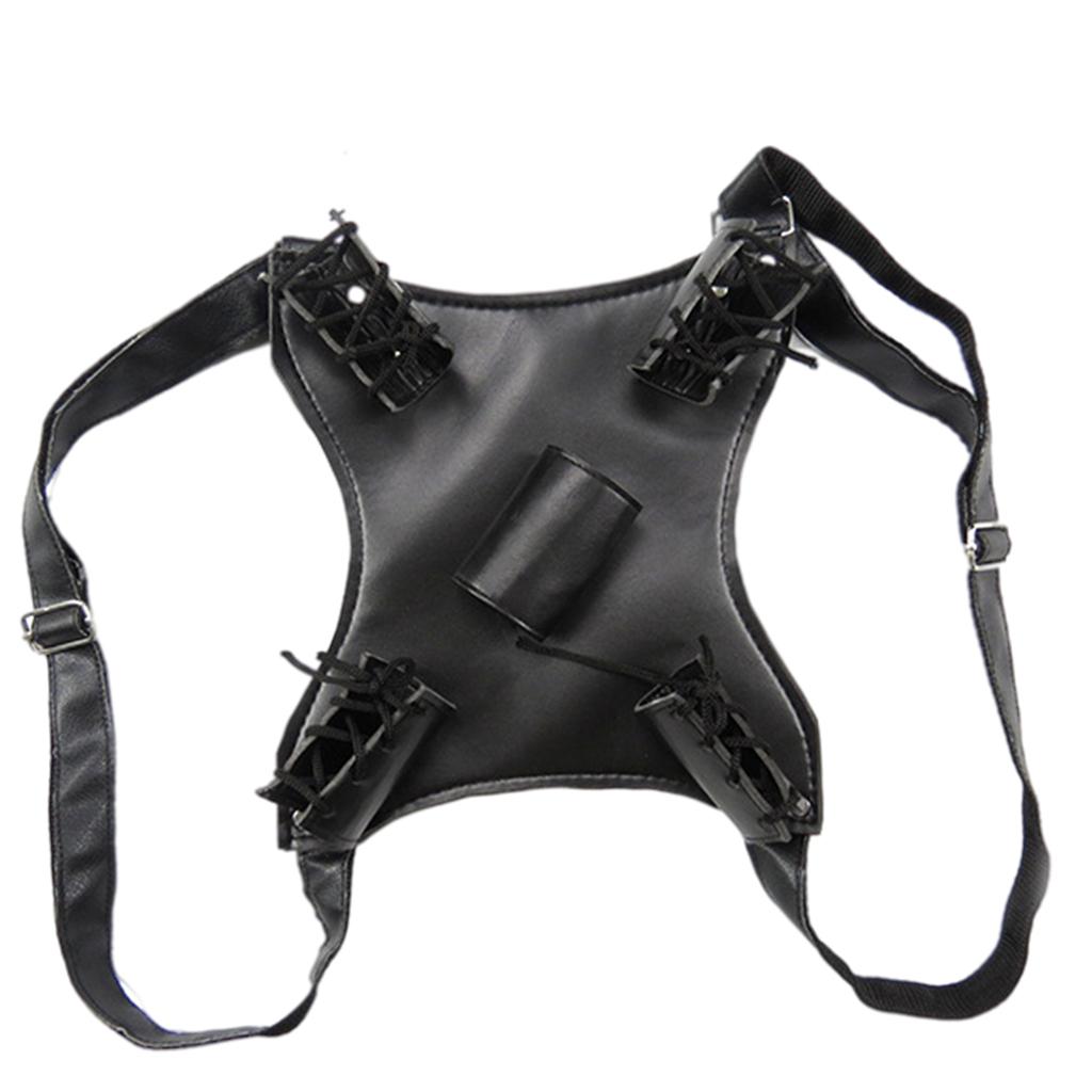 PU Leather Double Swords Sheath Men's Scabbard Holder for Cosplay Costume