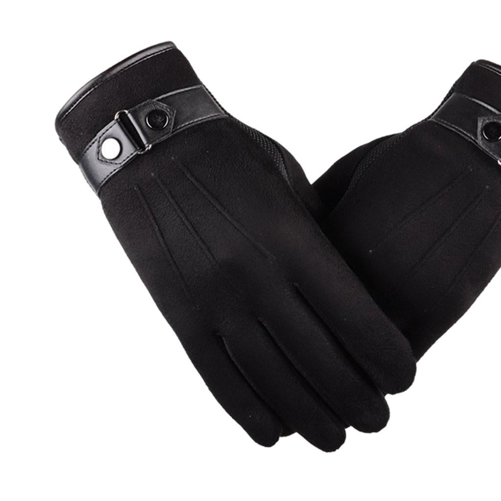 Windproof Waterproof Winter Gloves Cycing All Fingers Touch Screen Gloves Black